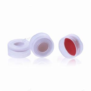 LabPRO QuickFit Open Top Snap Cap 11mm, Red PTFE/White Silicon Septa, 10000pcs/ctn LPQV5162